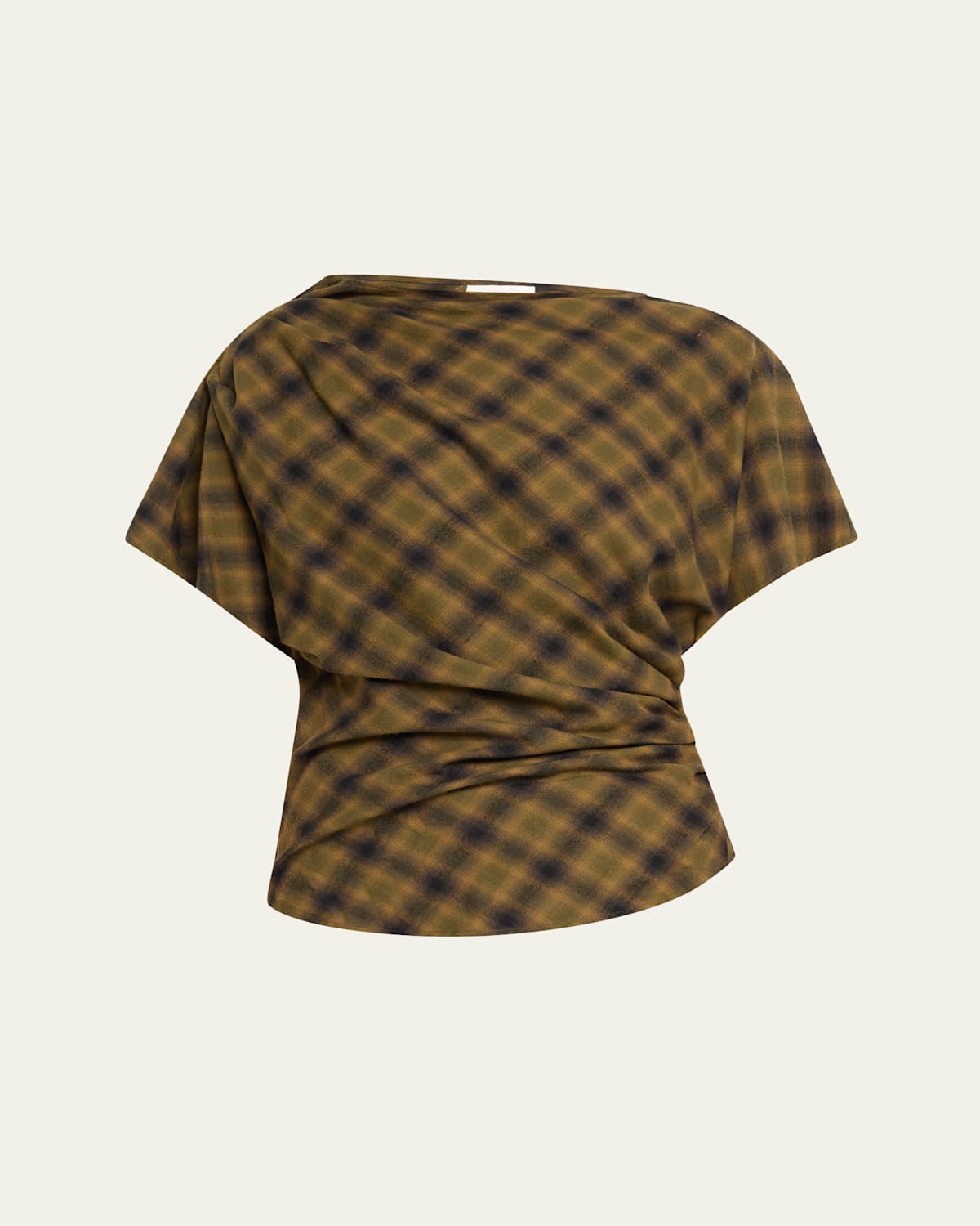 Tilda Plaid Short-Sleeve Top
