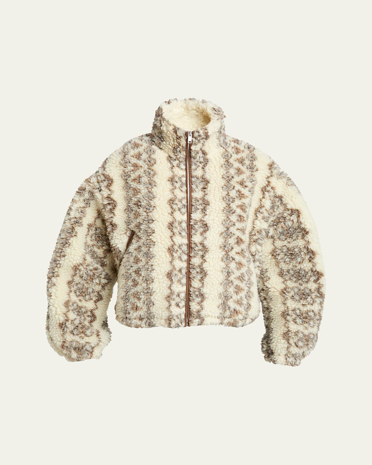 Mackensy Fuzzy Zip-Front Jacket