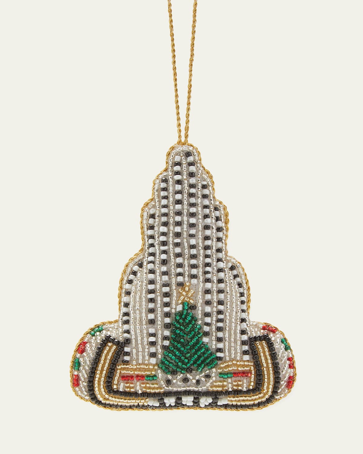 Rockefeller Center Building Beaded Christmas Ornament