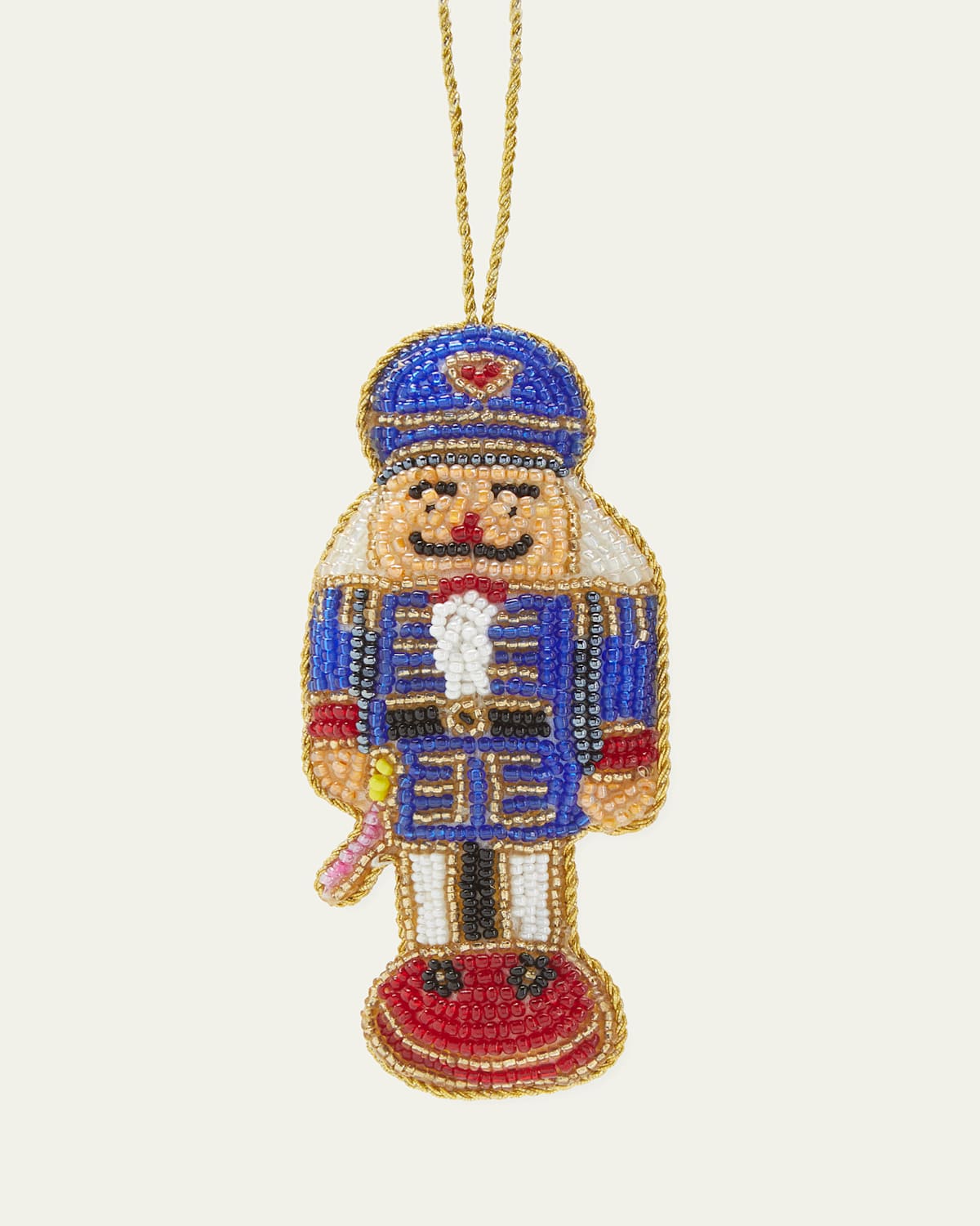 Nutcracker Beaded Christmas Ornament