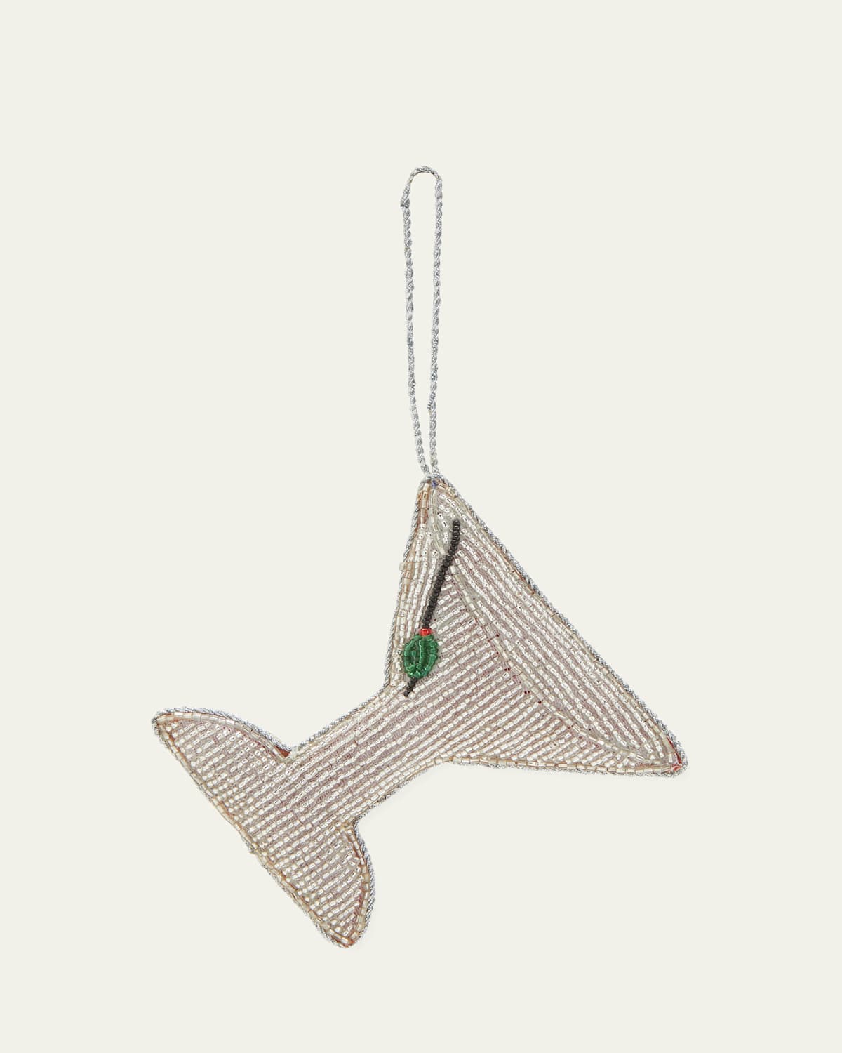 Martini Beaded Christmas Ornament