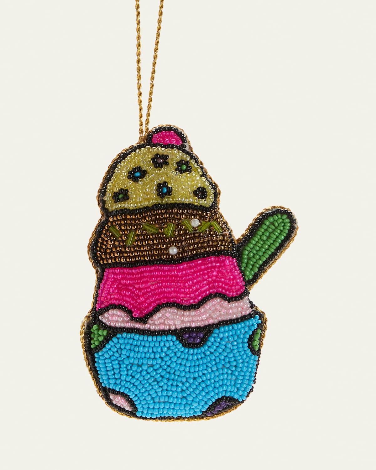Sundae Beaded Ornament