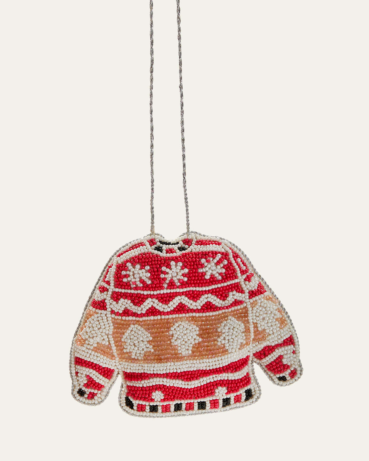 Ugly Sweater Beaded Christmas Ornament