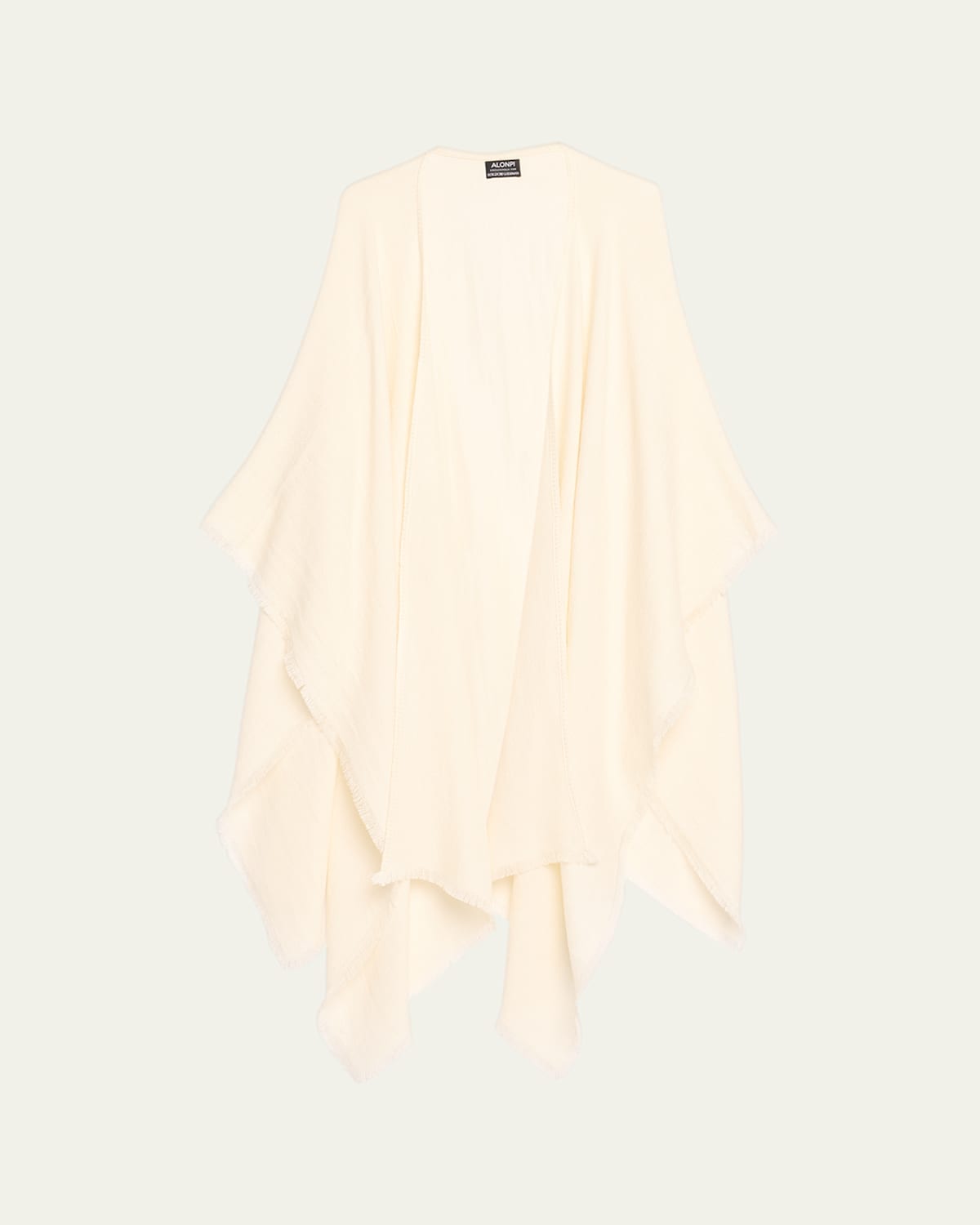 Fringed Cashmere & Silk Cape