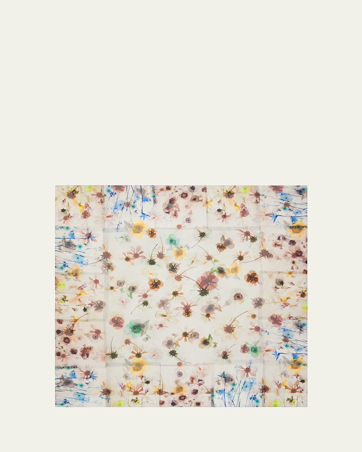 Floral Wool Square Scarf