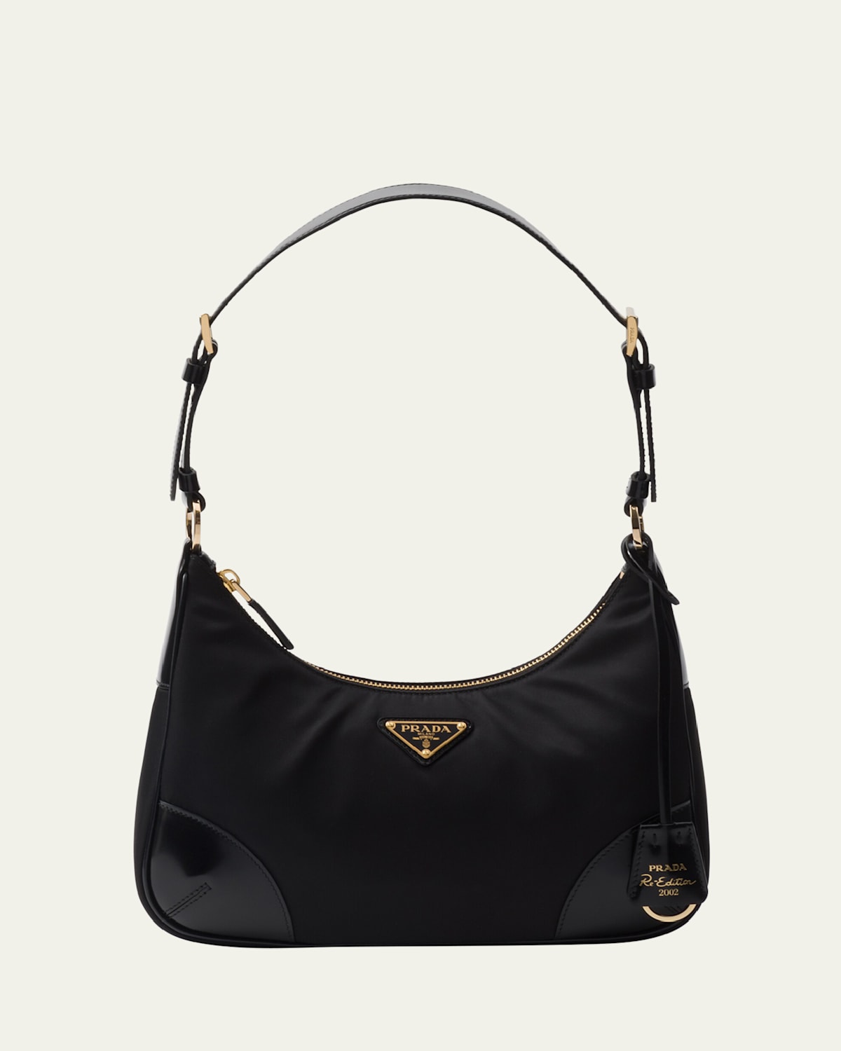 Prada Nylon Edition 2002 Bag With Leather Handle And Logo Accessory