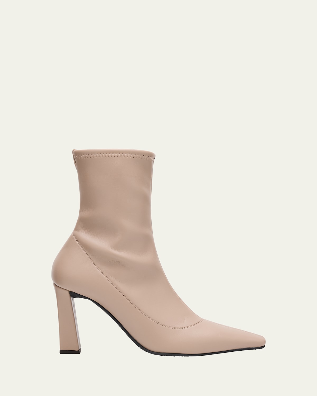 Barbaro Stretch Leather Ankle Booties