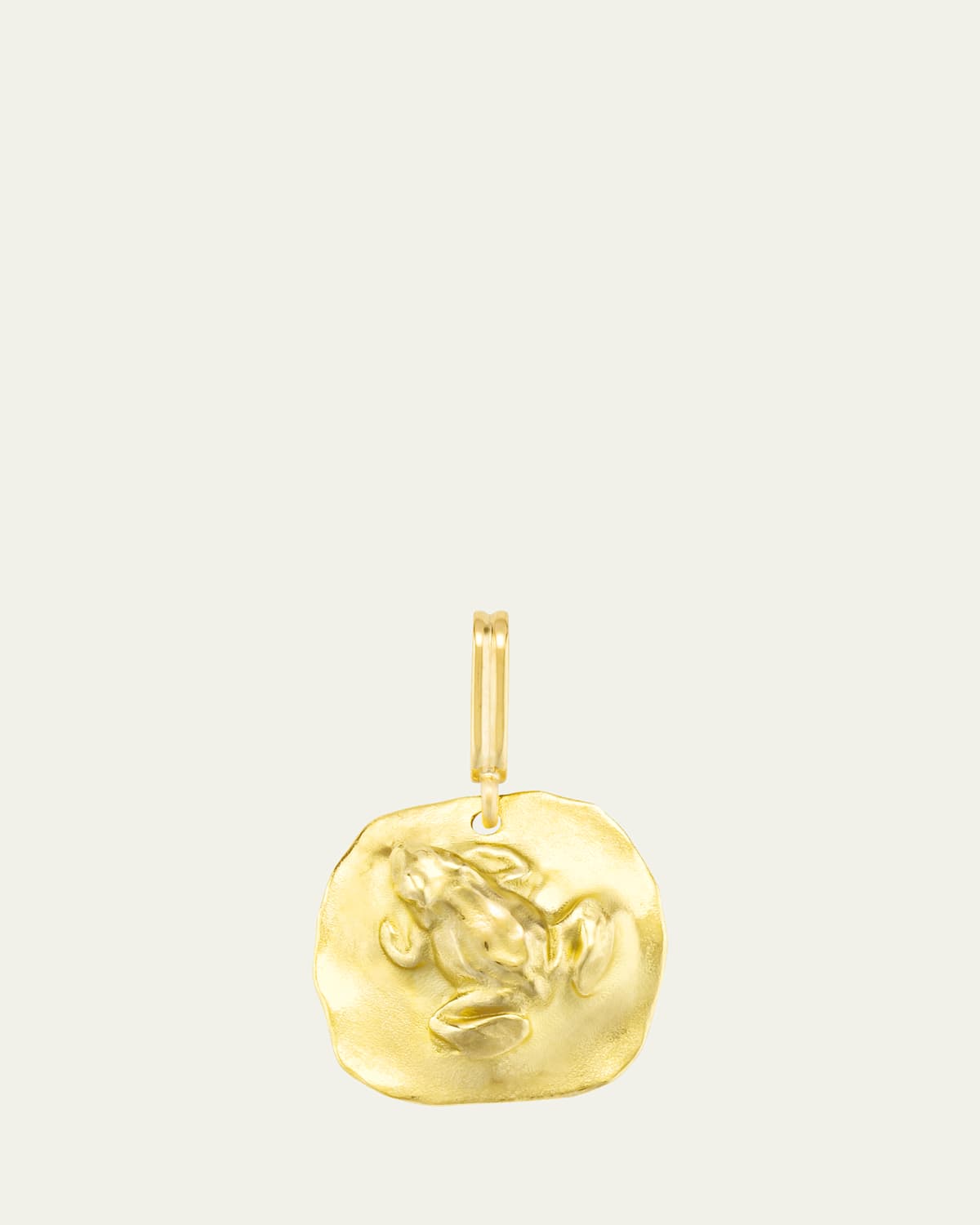 18K Yellow Gold Frog Charm