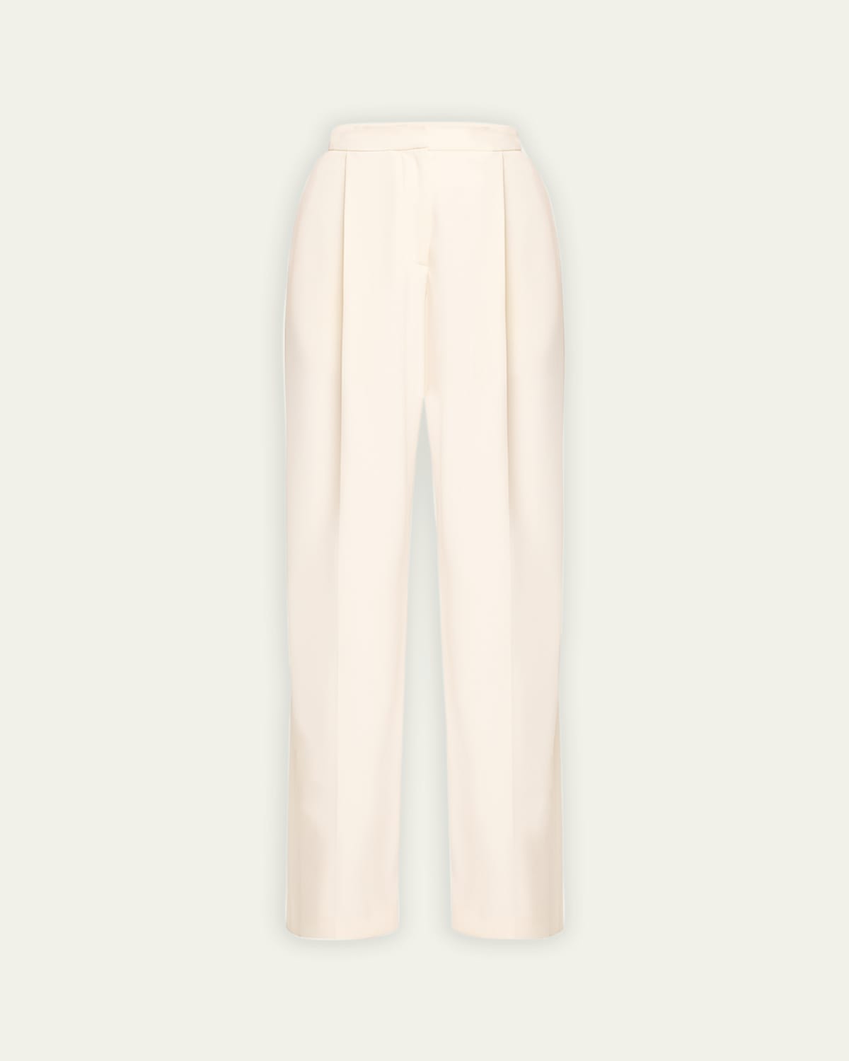 Wool Pleated Wide-Leg Pants