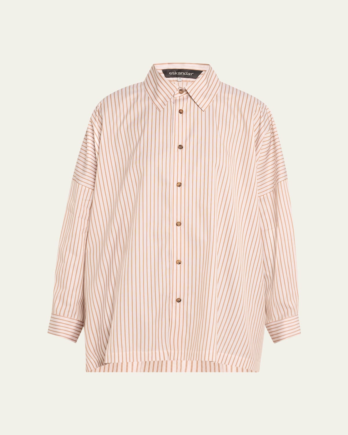 Wide Longer Back Shirt with Stripes