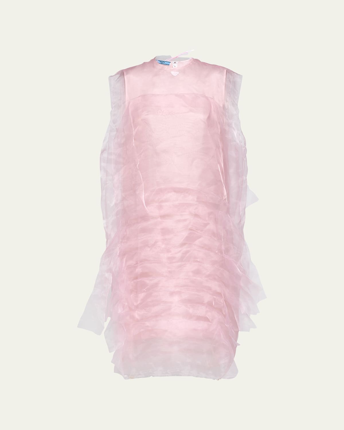 Prada Technical Voile Dress In Rosa