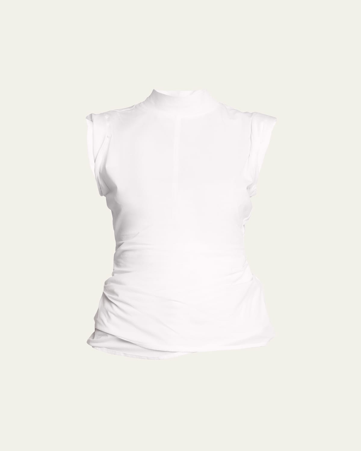 Draped Mock-Neck Tank Top