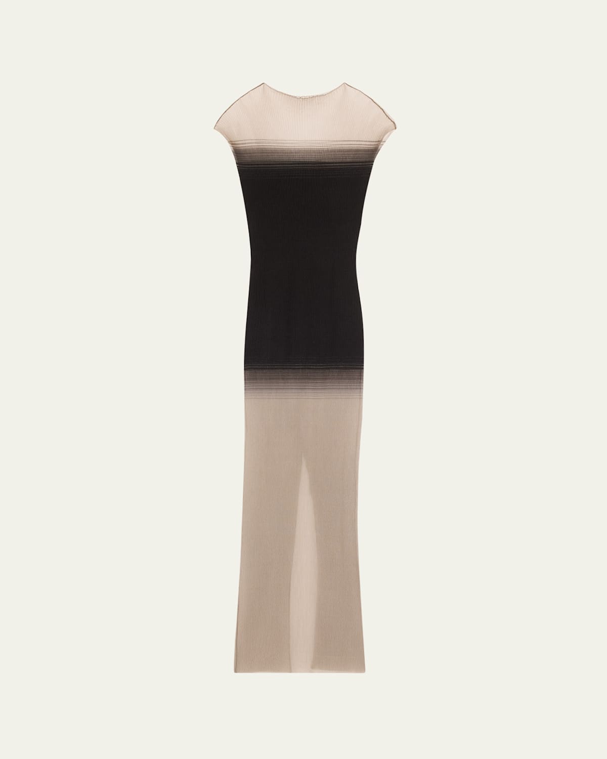 Long Sheer Censor Degrade Knit Dress