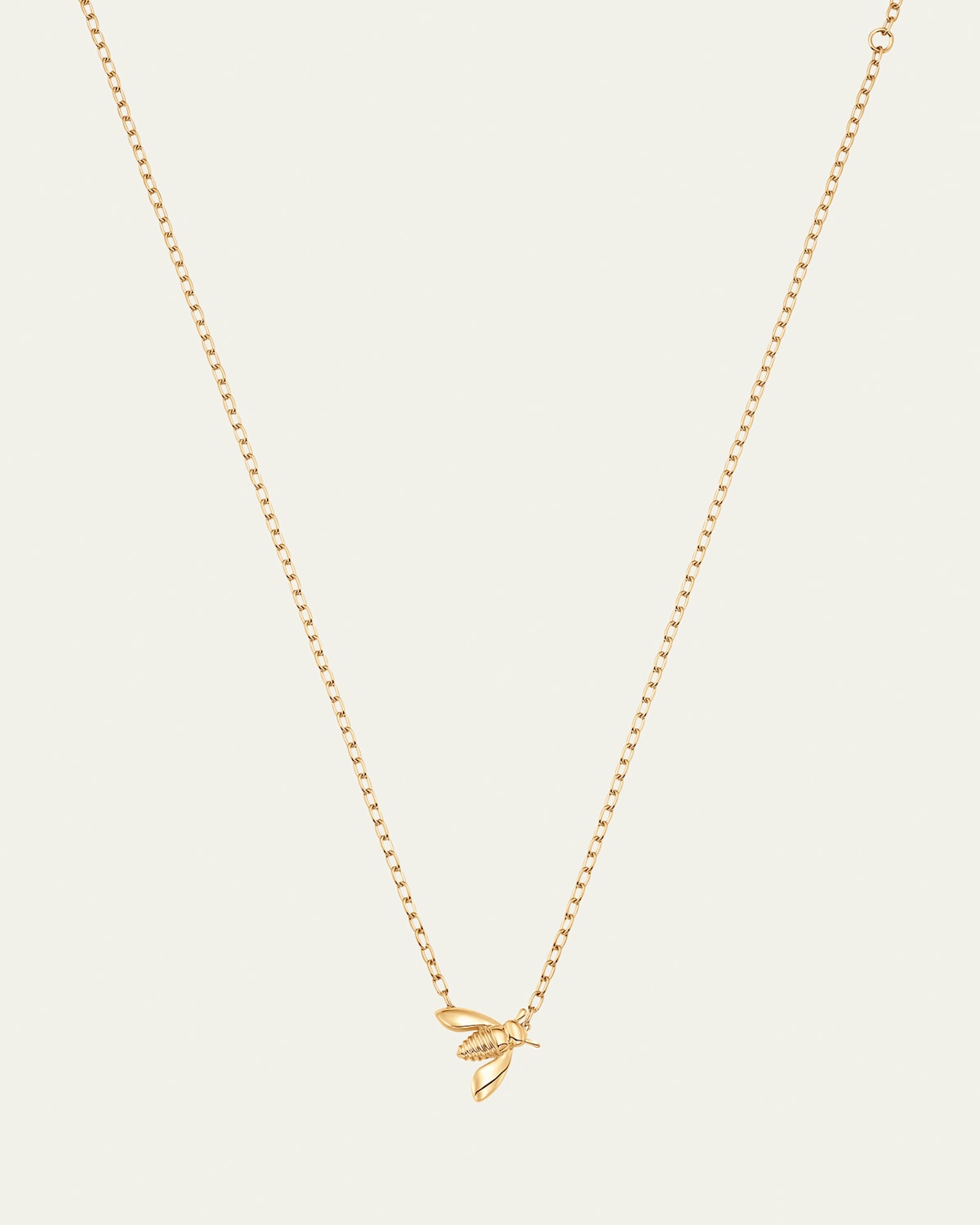 18K Yellow Gold Queen Bee Extra Petite Pendant Necklace, 16"L
