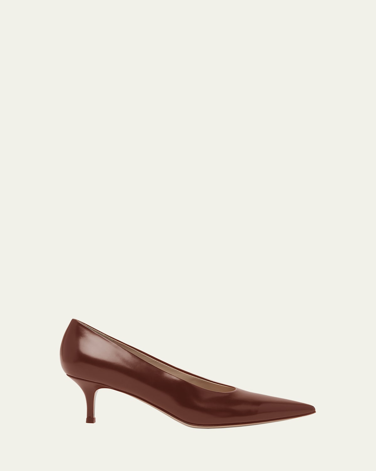 Gianvito Rossi Tokio Calfskin Kitten-heel Pumps In Havana