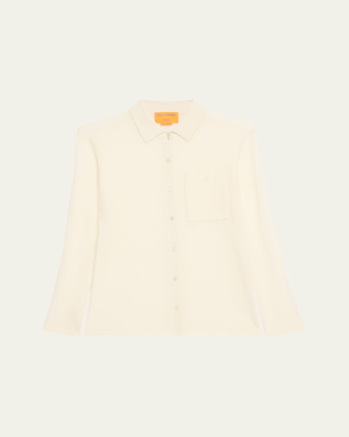 Guest In Residence Showtime Cashmere Collared Button-front Shirt In Cream