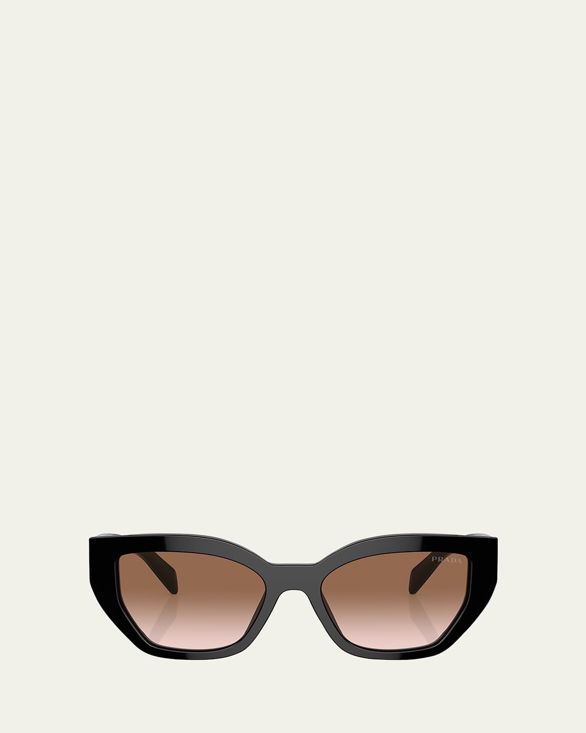 Prada Logo Acetate Butterfly Sunglasses In Black