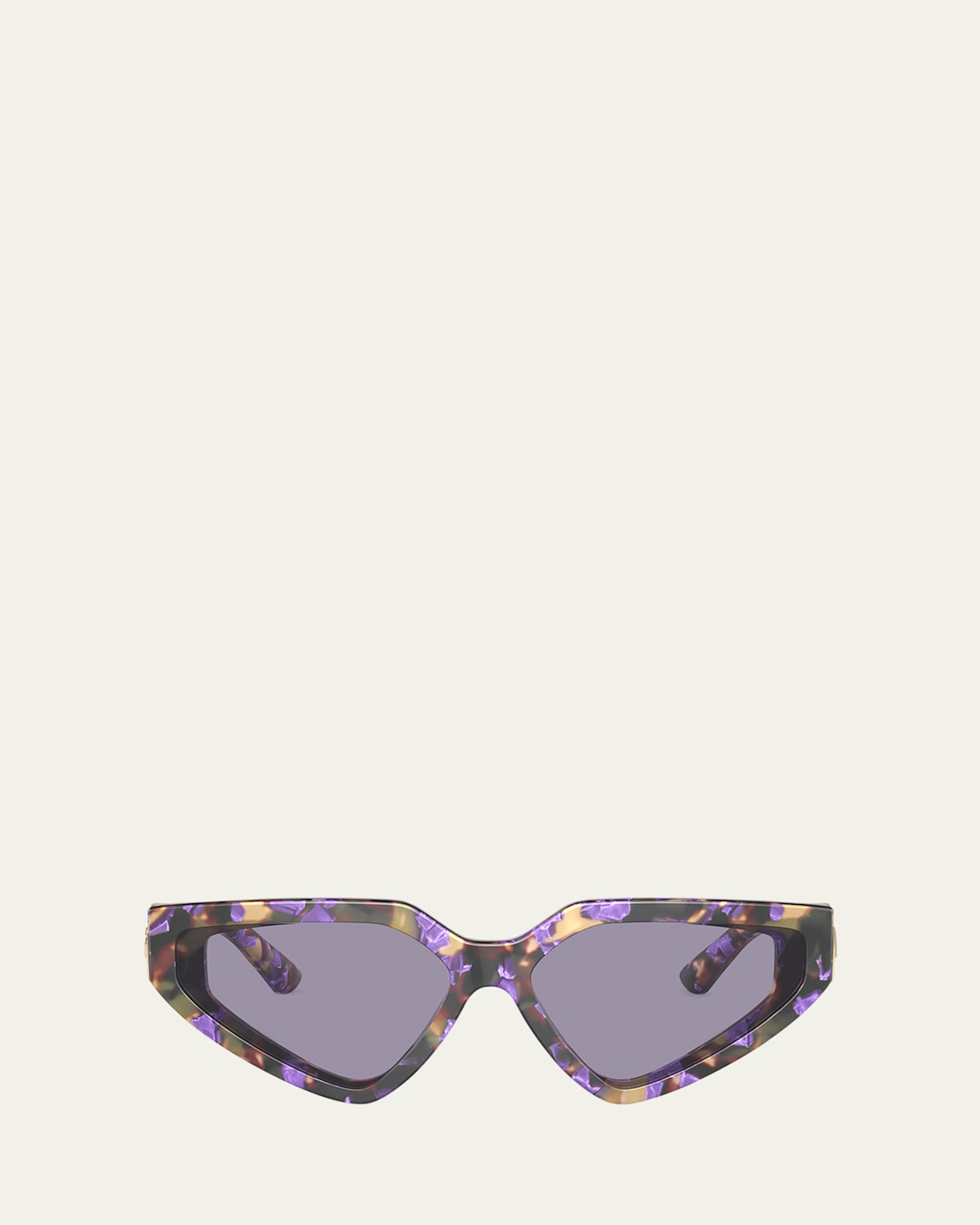 Dolce & Gabbana Dg Crossed Logo Acetate & Plastic Cat-eye Sunglasses In Grey