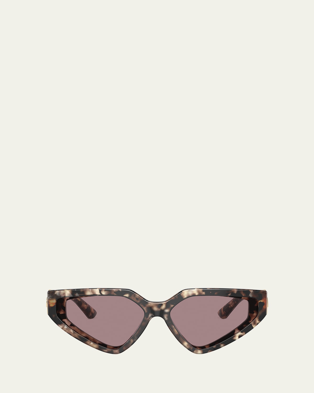 Dolce & Gabbana Dg Crossed Logo Acetate & Plastic Cat-eye Sunglasses In Brown Havana
