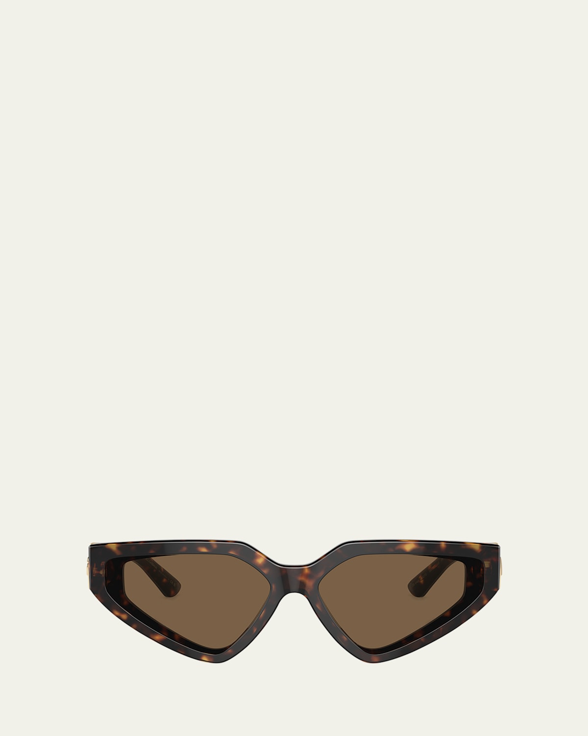 Dolce & Gabbana Dg Crossed Logo Acetate & Plastic Cat-eye Sunglasses In Havana