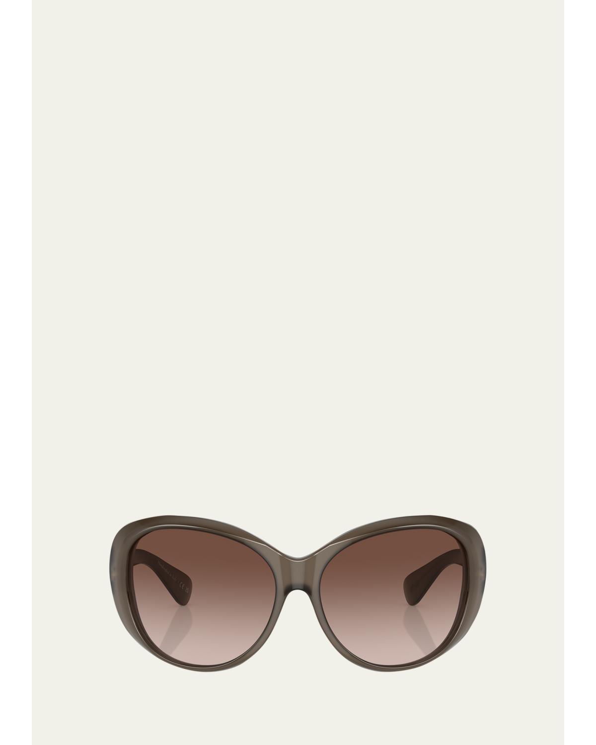 Maridan Gradient Acetate & Plastic Round Sunglasses