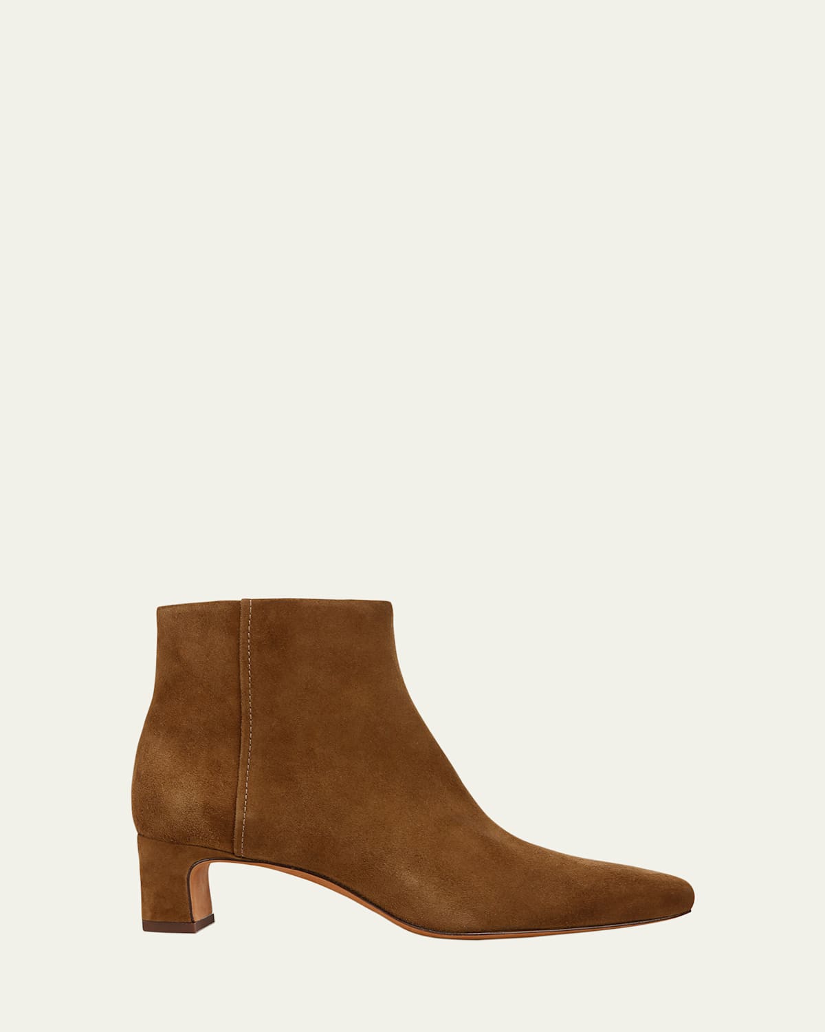 Vince Silvana Suede Zip Booties In Elm Wood Brown Suede