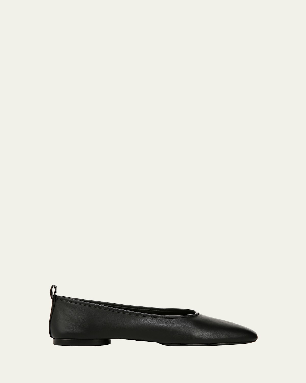 Vince Vivian Lambskin Ballerina Flats In Black