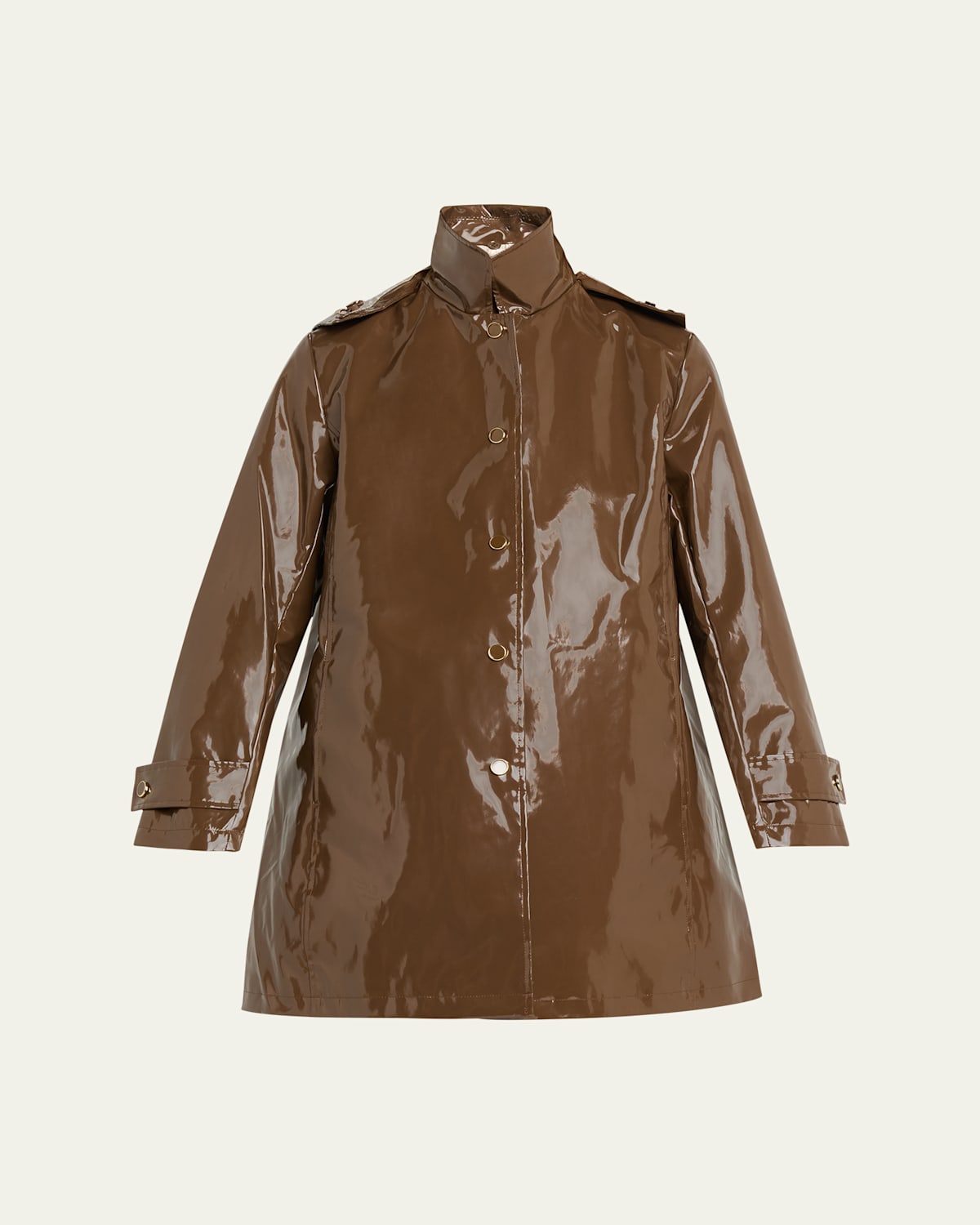 Jane Post Iconic Princess Slicker Rain Jacket In Brown