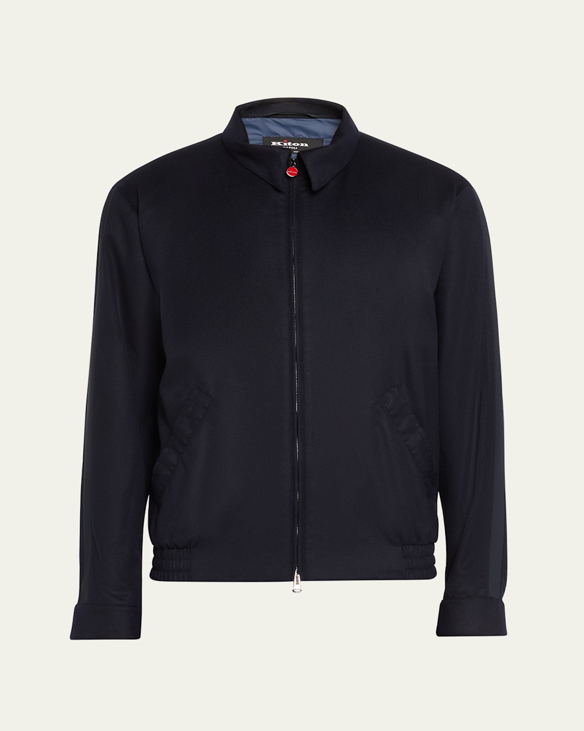 Men's Cashmere Full-Zip Bomber Jacket