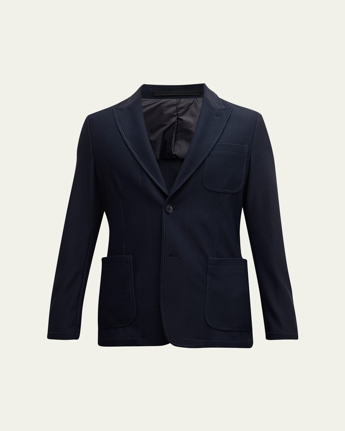 Men's Single-Breasted Rice Stitch Sport Coat