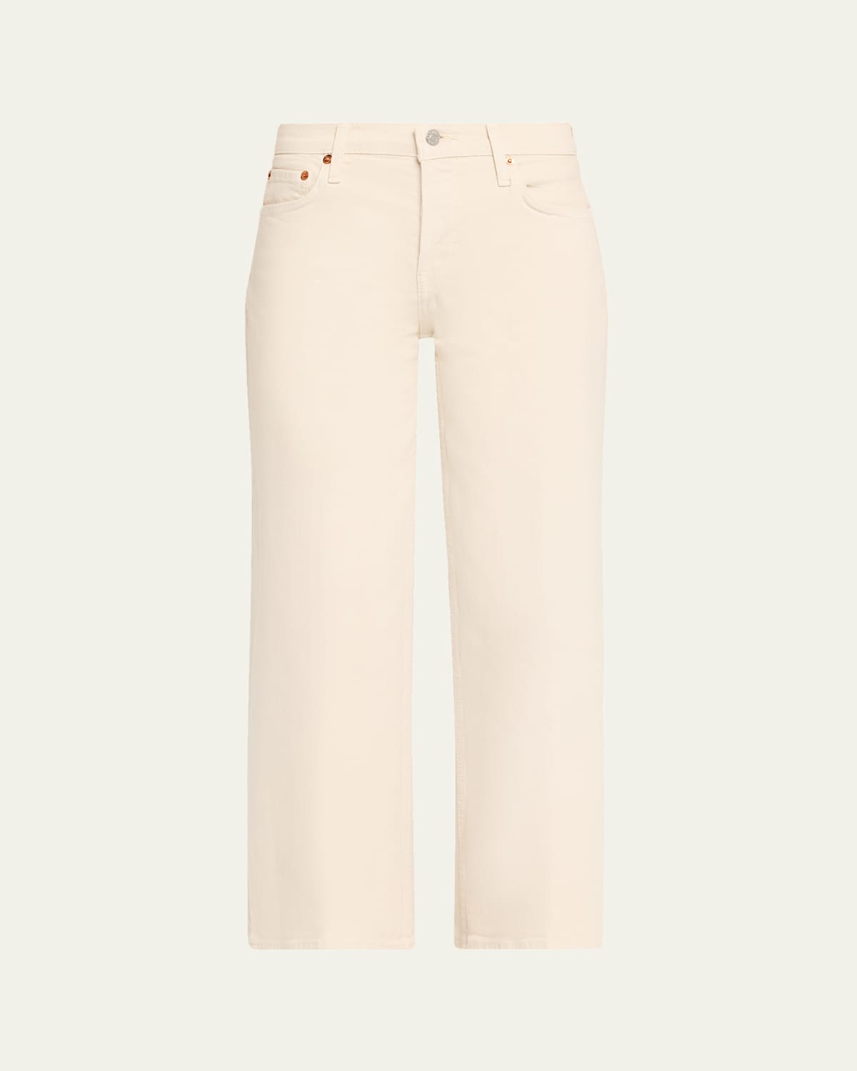 Re/done Mid-rise Wide-leg Crop Jeans