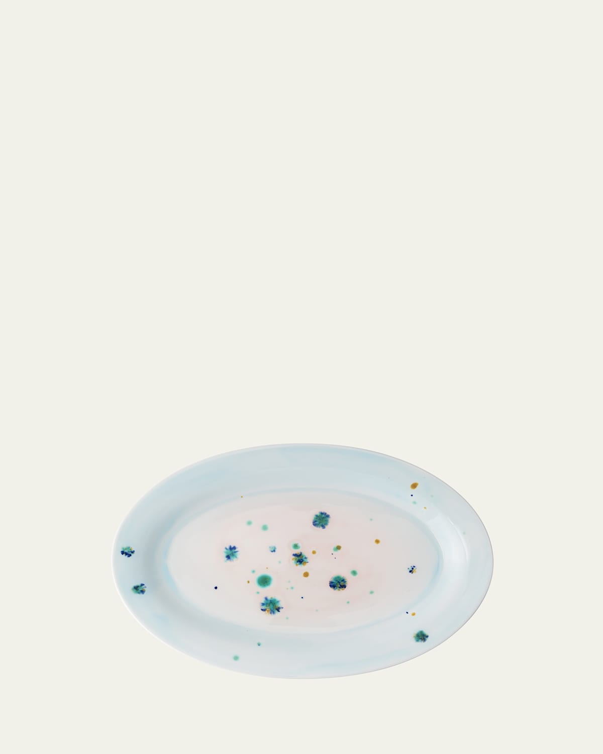 Coralla Maiuri Four Seasons Winter Oval Rim Platter In Multi