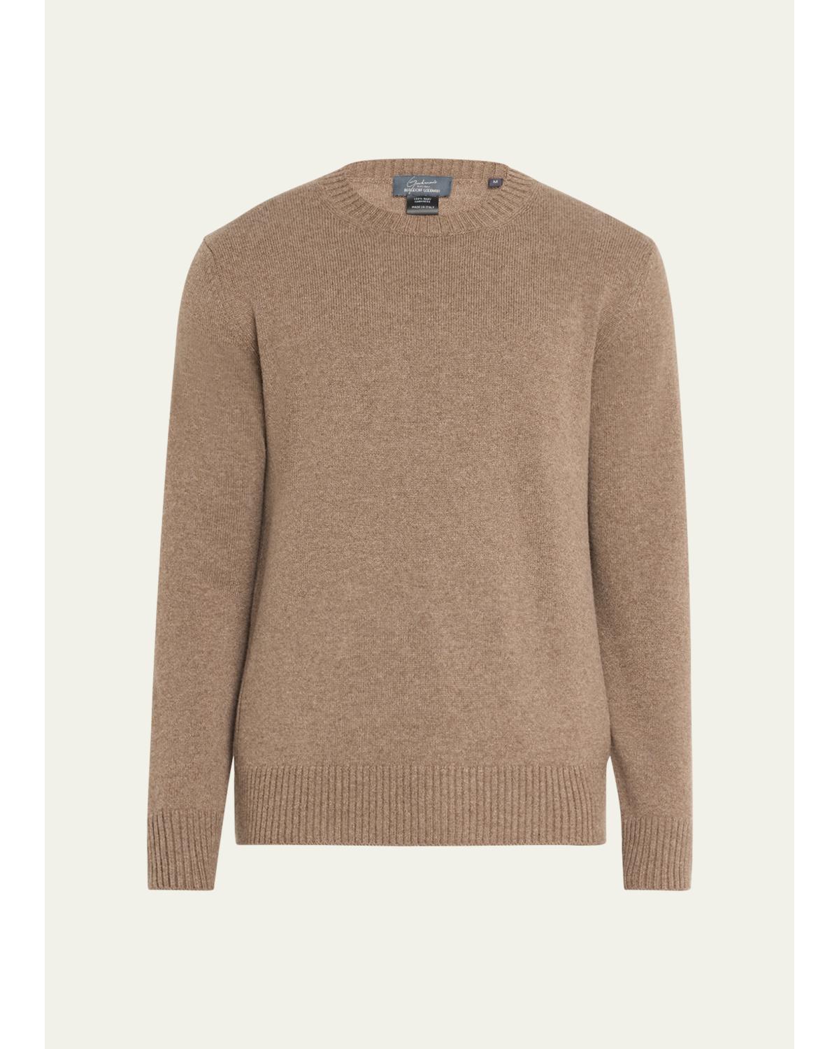 Men'S Rib Baby Cashmere Pullover