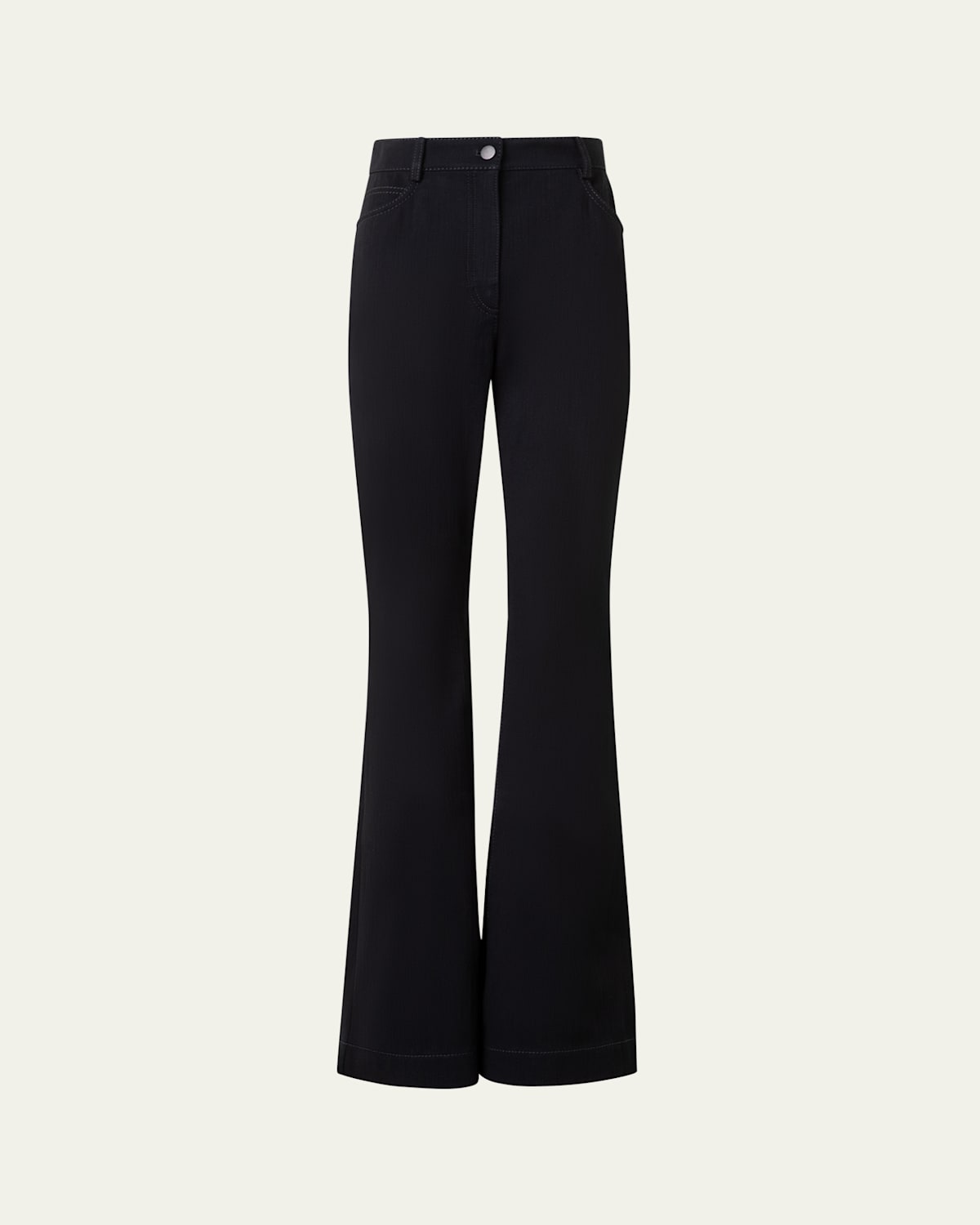 Akris Punto Courtney Winter Denim Flare Jeans In Black