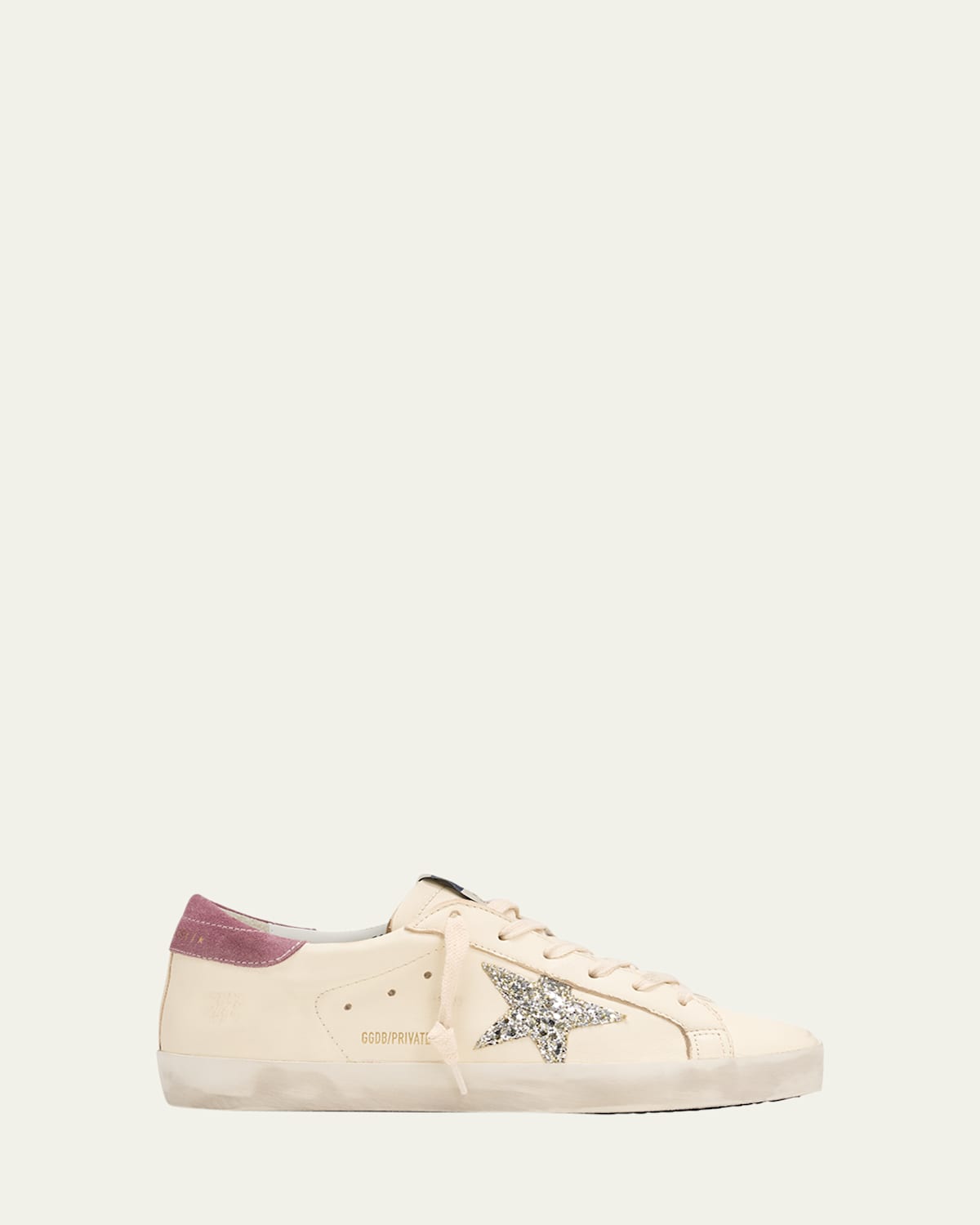 Superstar Glitter Leather Low-Top Sneakers