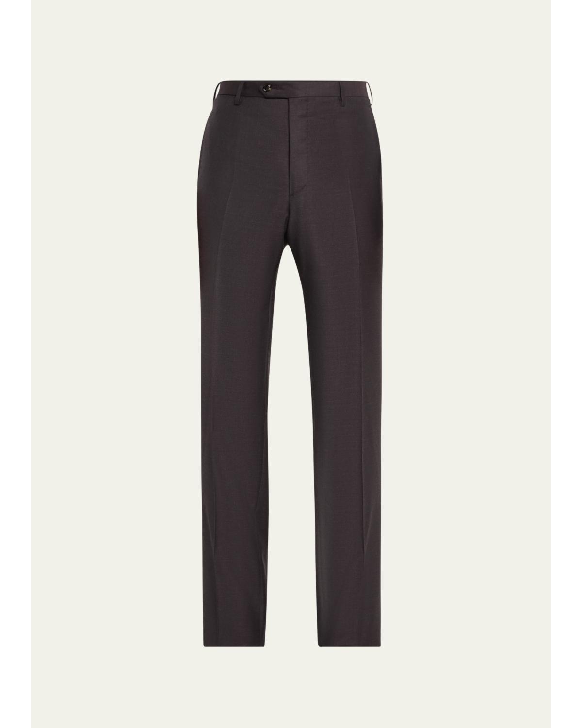 Men'S Flat-Front Wool