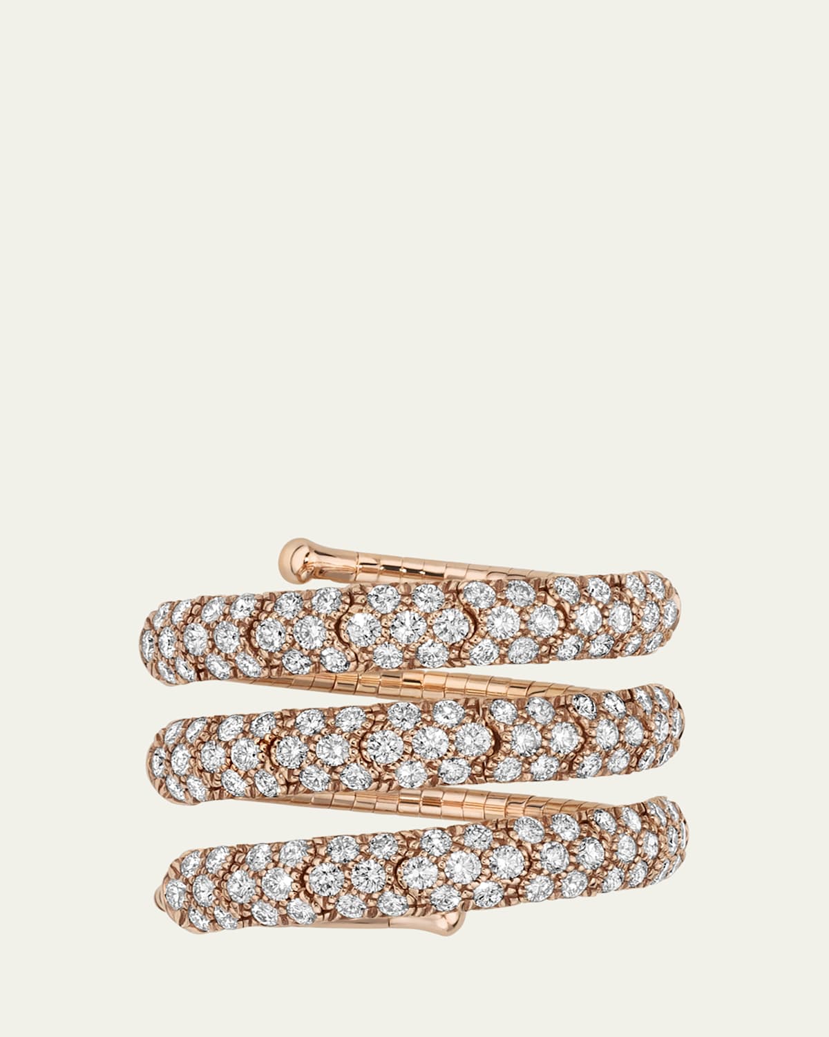 Mattia Cielo 18k Rose Gold Diamond Wrap Ring