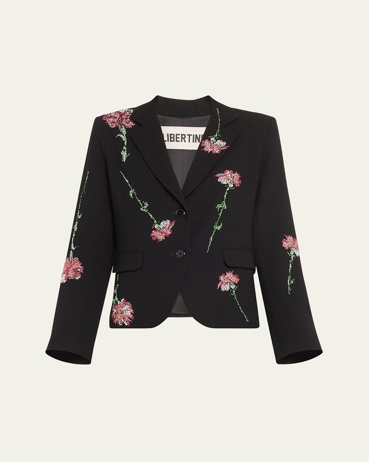 Bisou Short Crystal Lip Wool Blazer