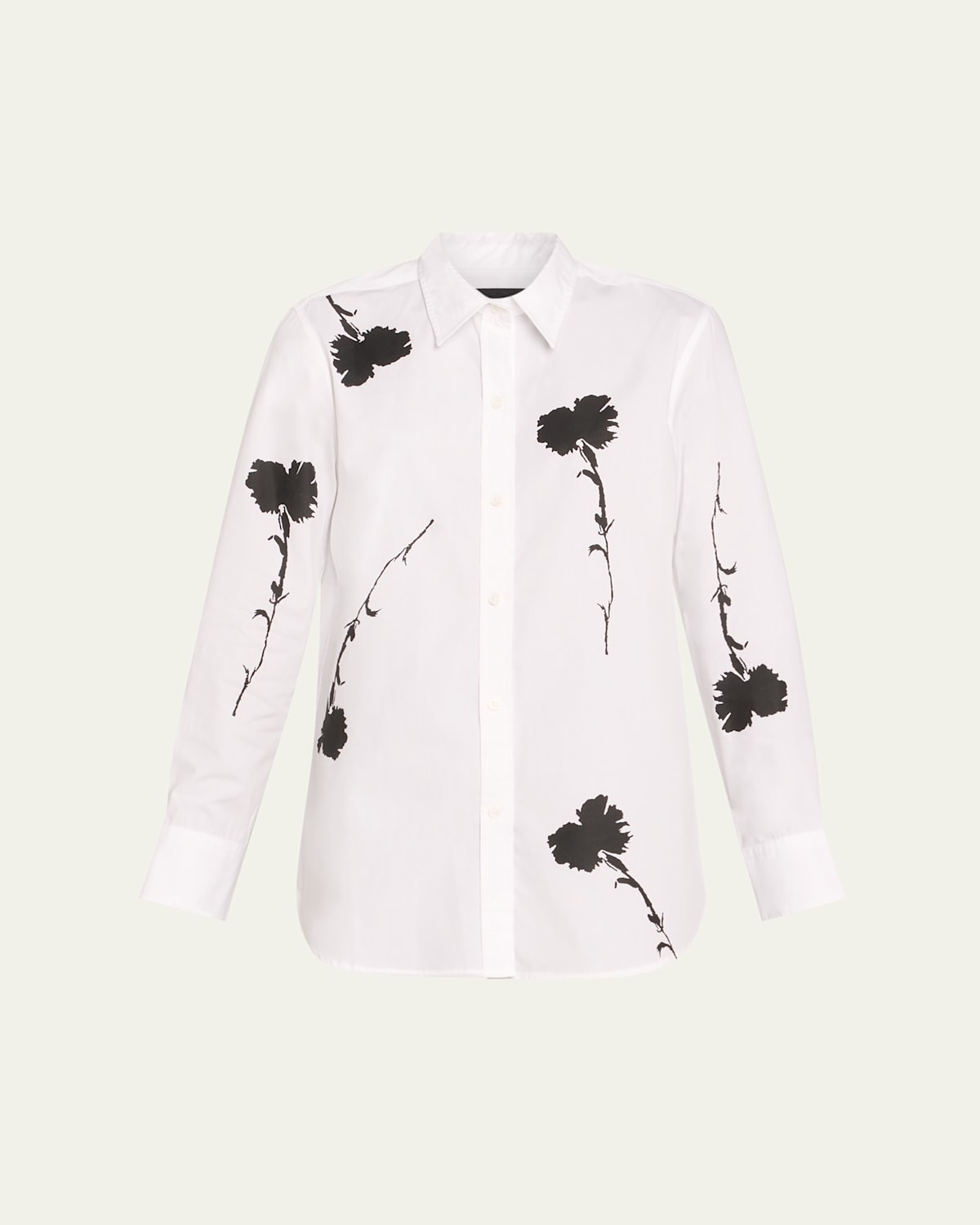Cecil Beaton Carnation Silhouette-Print Classic Shirt