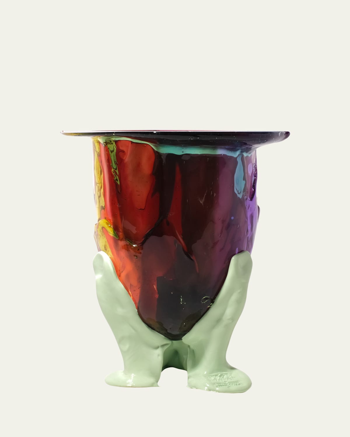 Corsi Amazonia Medium Resin Vase, 10" Tall In 2247-matt Cherbot Grecl Yelcl Lilcl Aqcl Fucmatt Mint