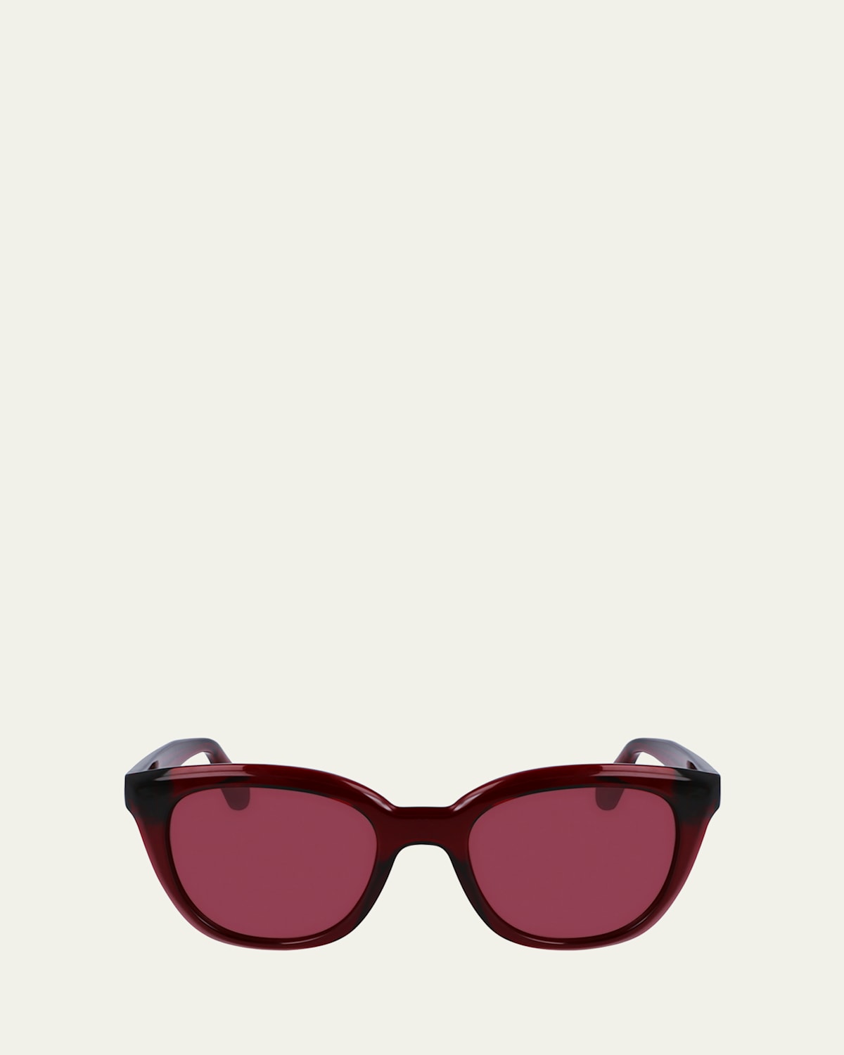 Ferragamo Logo Plastic Cat-eye Sunglasses In Transparent Red