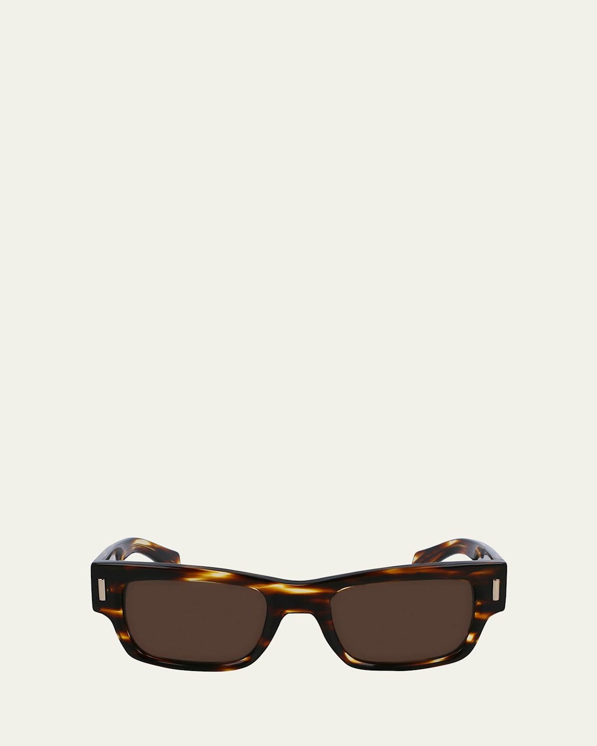 Men's Rivets Acetate Rectangle Sunglasses, 53mm