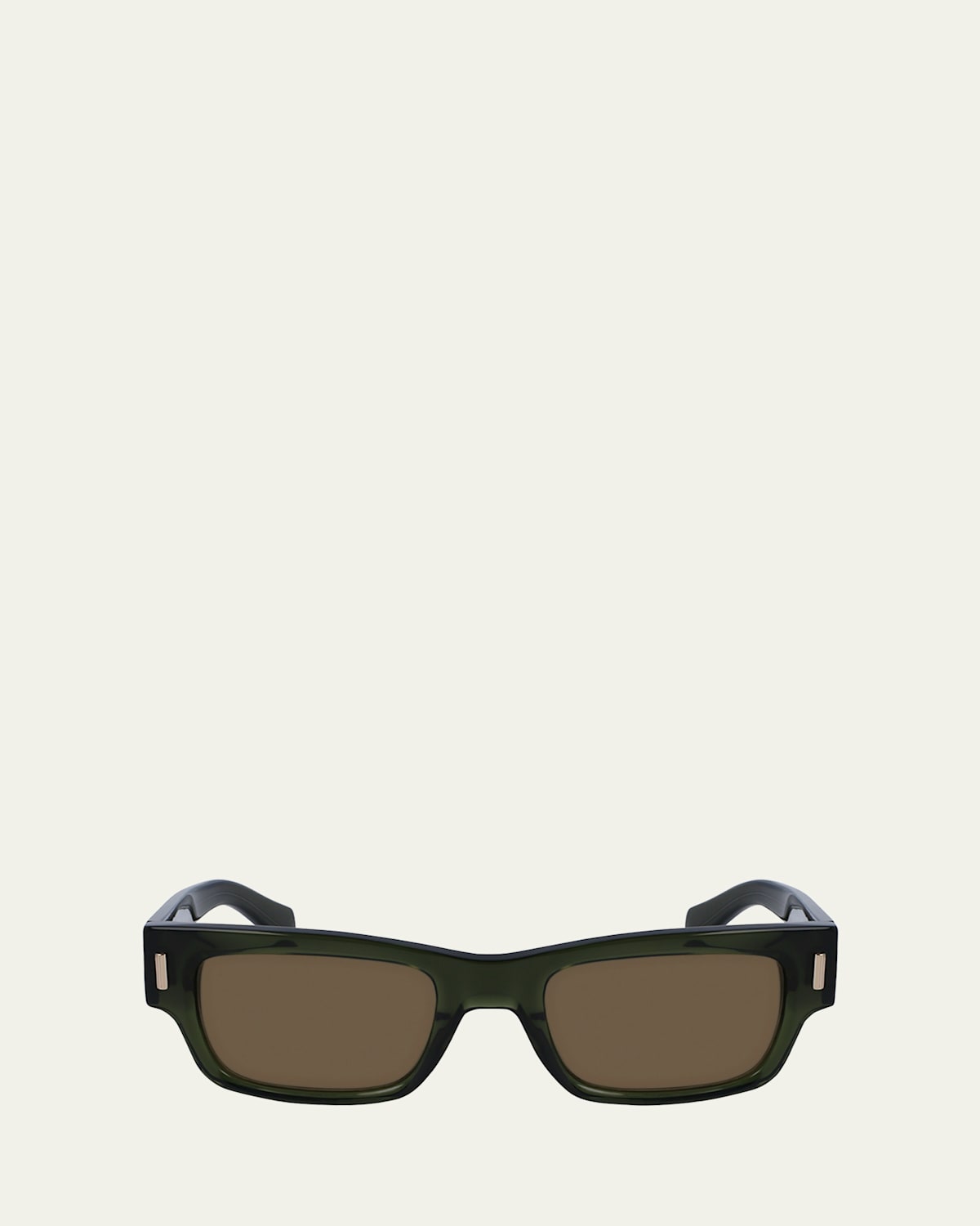 Men's Rivets Acetate Rectangle Sunglasses, 53mm