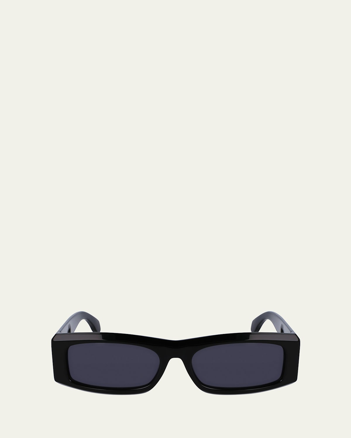 Ferragamo Men's Classic Logo Acetate Rectangle Sunglasses, 57mm In Black