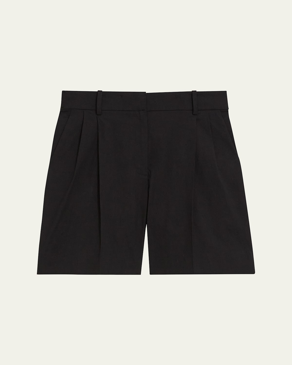Double pleated shorts store