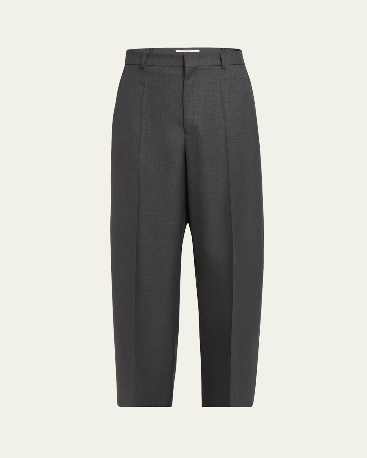 Men's Melange Wool Loose-Fit Pants
