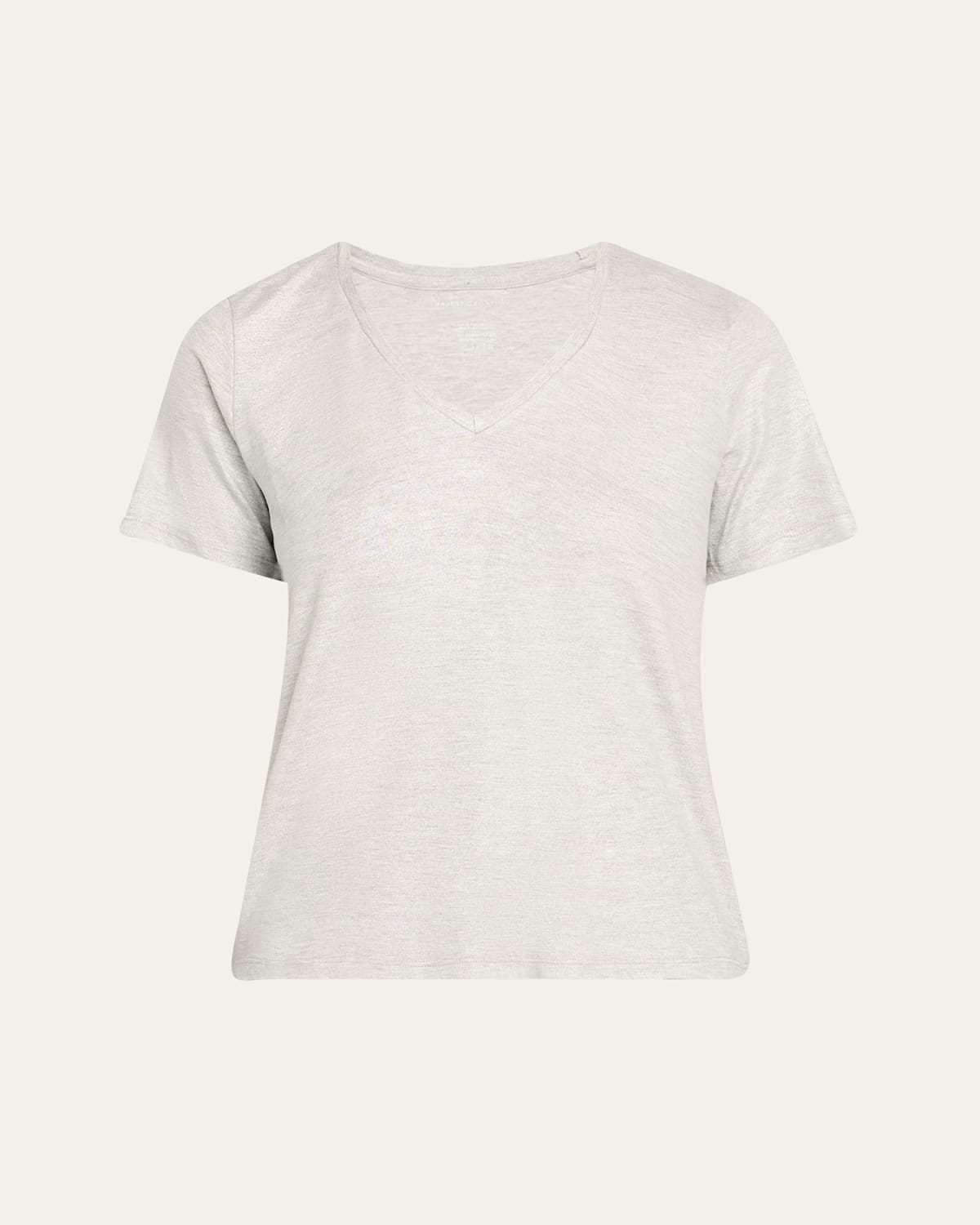 MAJESTIC SOFT TOUCH V-NECK SHIMMER JERSEY T-SHIRT 