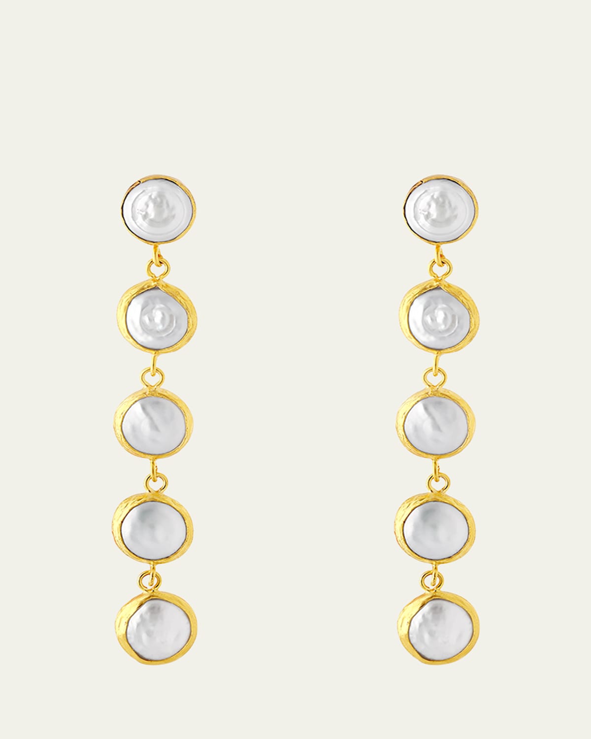 18K Gold Stella Earrings with Freshwater Pearls