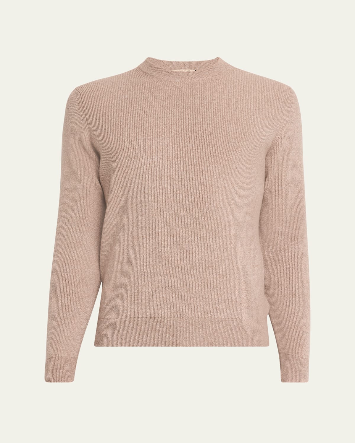 Men's Cashmere English Rib Crewneck Sweater