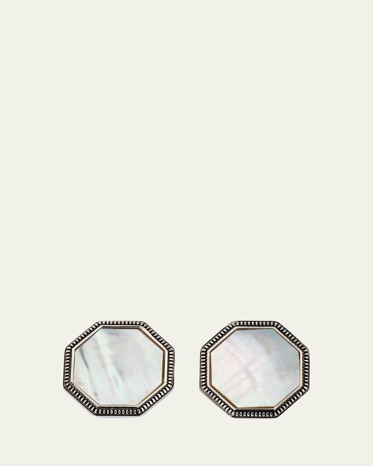 Men's Octagon Mother-Of-Pearl Cufflinks